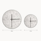 Applique murale horloge en travertin avec LED, 23 ou 30 cm