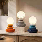 Lampe à poser sculpturale en céramique avec LED intégrée