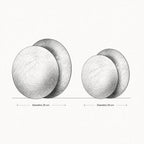 Applique murale LED en forme de lune, finition dorée, 20 ou 25 cm