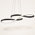Suspension LED ruban infini, aluminium noir, variable avec télécommande