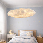 Suspension nuage en coton et fer, lumière tricolore, 30 à 90 cm