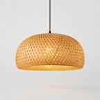 Suspension en rotin tressé, forme dôme, Ø 48 cm