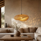 Suspension ovale en rotin tressé, 40, 50 ou 60 cm