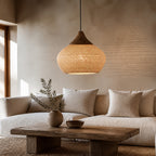 Suspension en rotin tressé style vintage, 40×40, 50×50 ou 60×45 cm