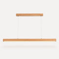 Suspension linéaire LED en bois, 80, 100 ou 120 cm, blanc chaud 3 000 K