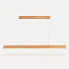 Suspension linéaire LED en bois, 80, 100 ou 120 cm, blanc chaud 3 000 K